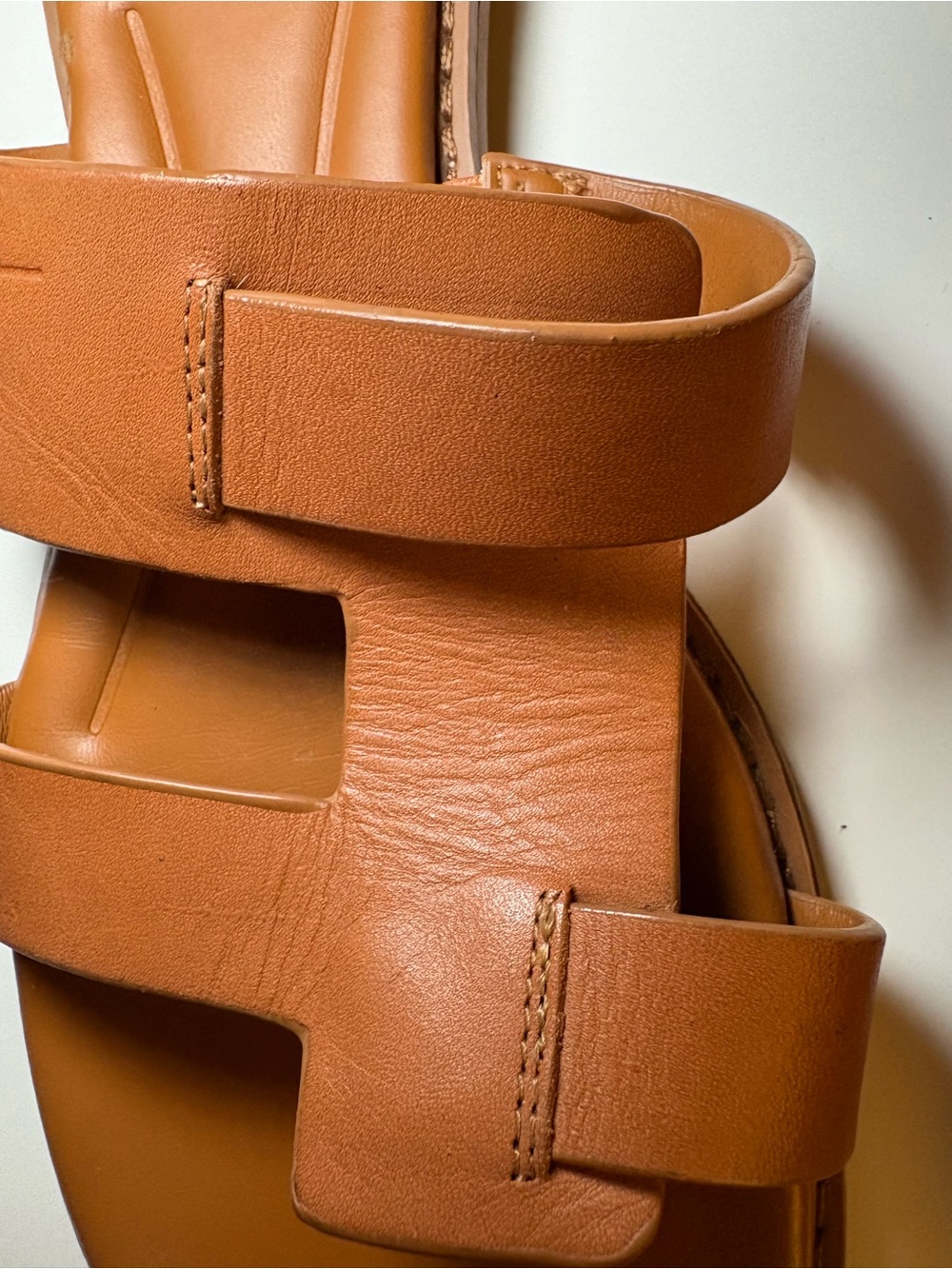 Franco Sarto A-Gretta Leather Sandals Women’s Size 7.5M Cognac Brown - Picture 7 of 15
